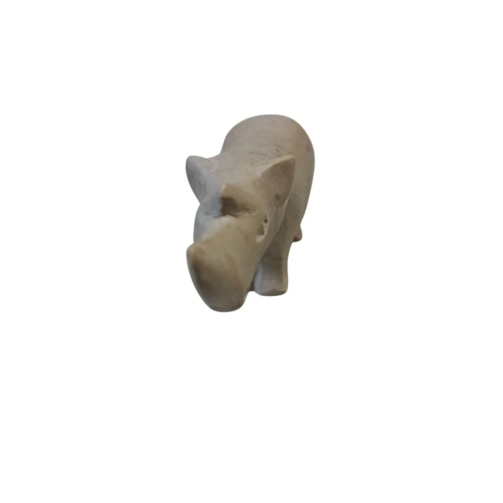Small Ivory‎ Soapstone Rhino Trinket